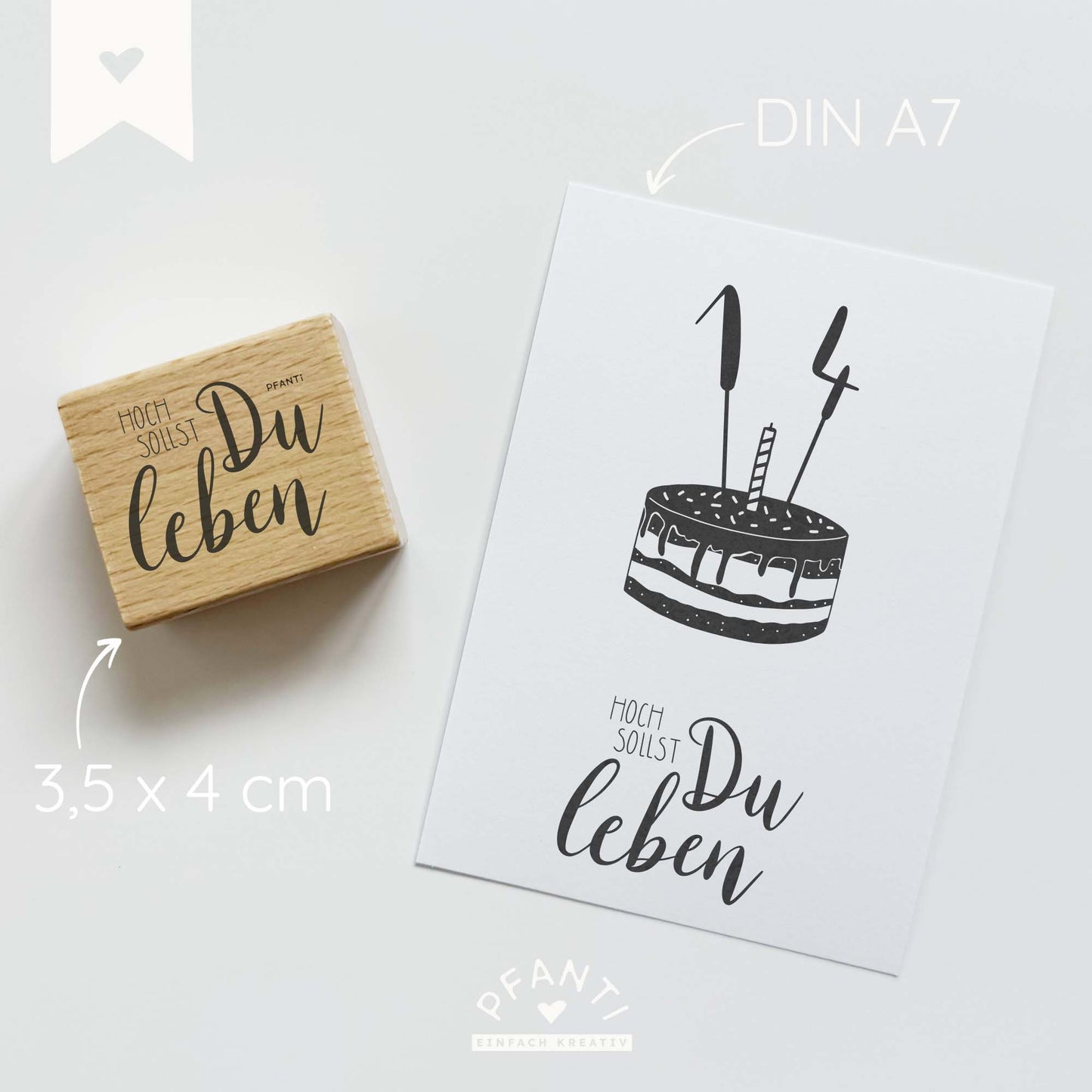 Stempel "hoch sollst du Leben"