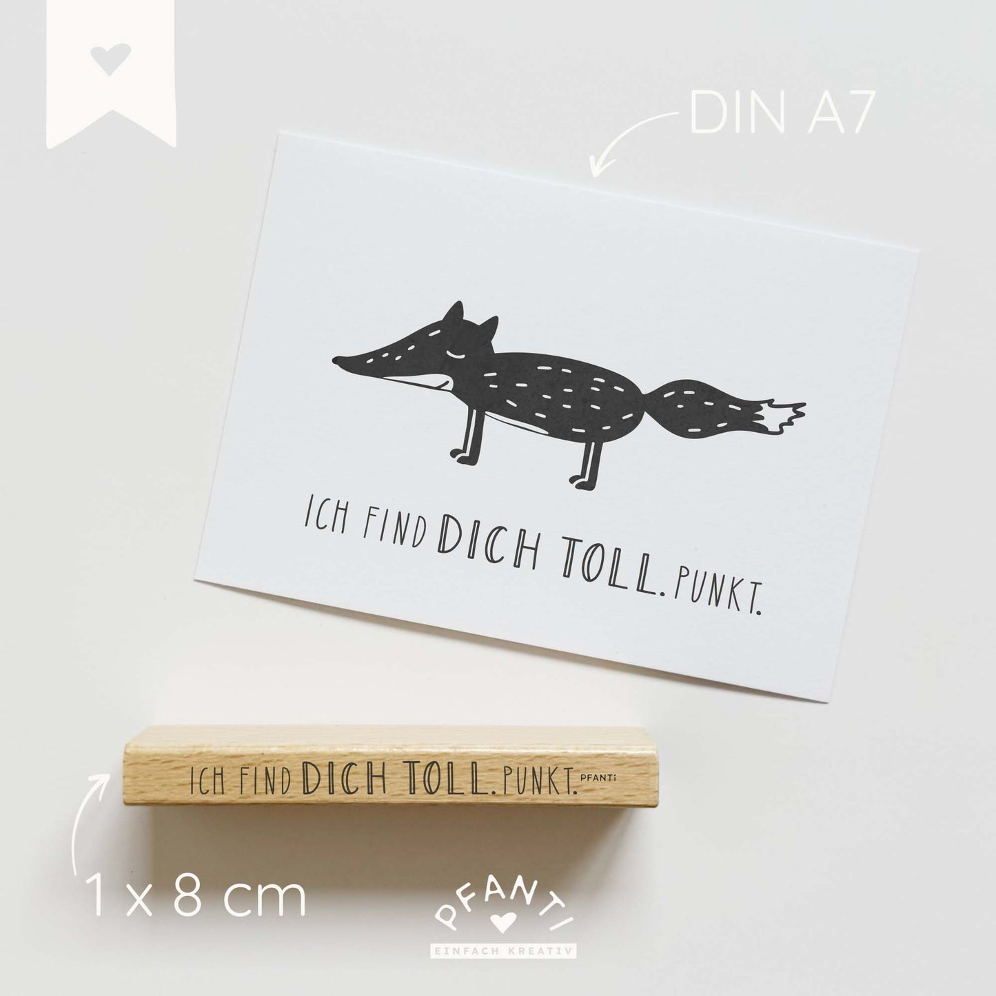 Stempel "Ich find dich toll. Punkt."