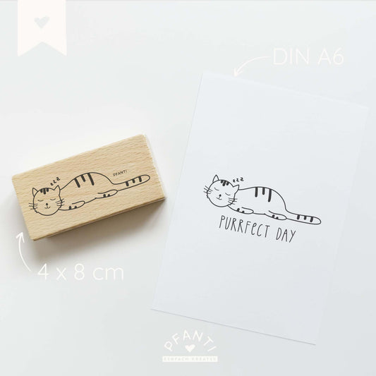 Stempel Katze schlafend