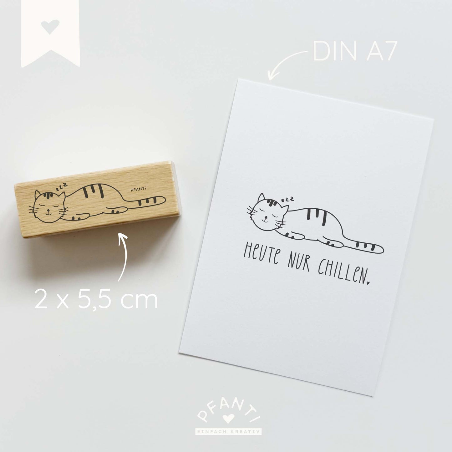Stempel Katze schlafend