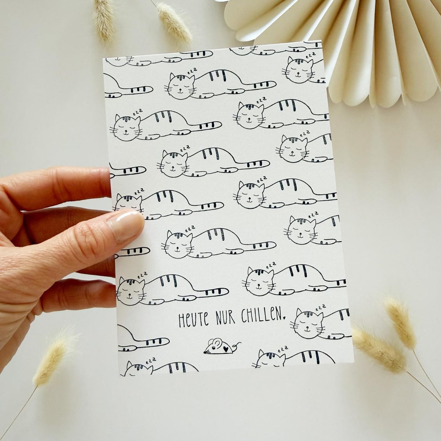 Stempel Katze schlafend