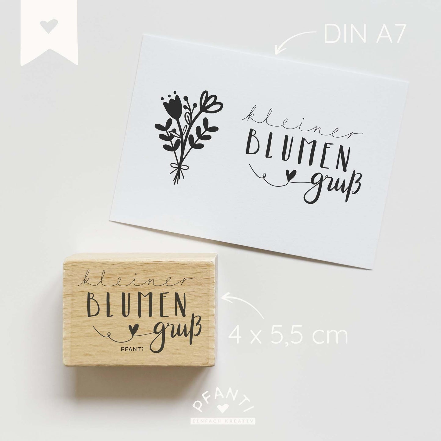 Stempel "kleiner Blumengruß" | zwei Größen