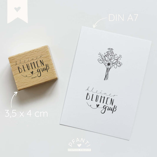 Stempel "kleiner Blumengruß" | zwei Größen