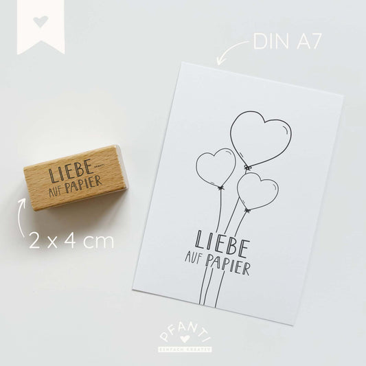 Stempel Liebe auf Papier