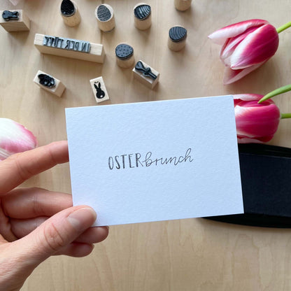 Stempel Osterbrunch - perfekt für Osterdinner, Geschenke und Einladungen zu Ostern