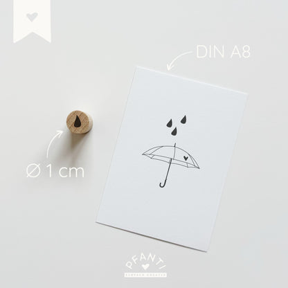 Stempel Regenschirm | Schirm | Tropfen | mehrere Varianten