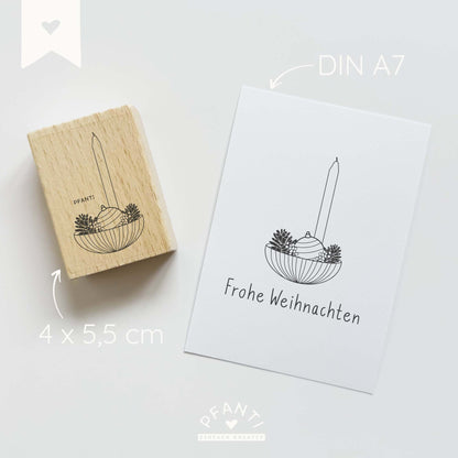 Stempel Schale mit Kerze | mehrere Varianten