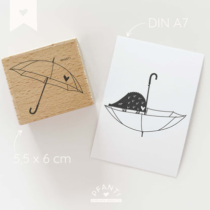 Stempel Regenschirm | Schirm | Tropfen | mehrere Varianten