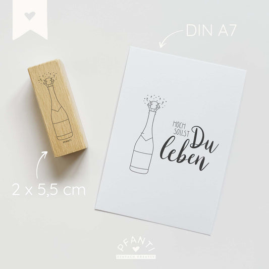 Stempel Sektflasche