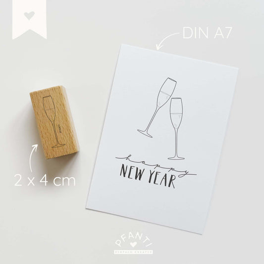 Stempel Sektglas
