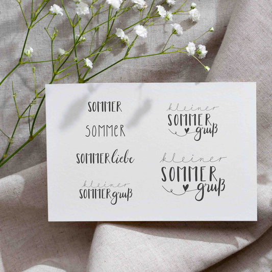 Stempel Sommer | Sommerliebe | Sommergruß | Sommertexte