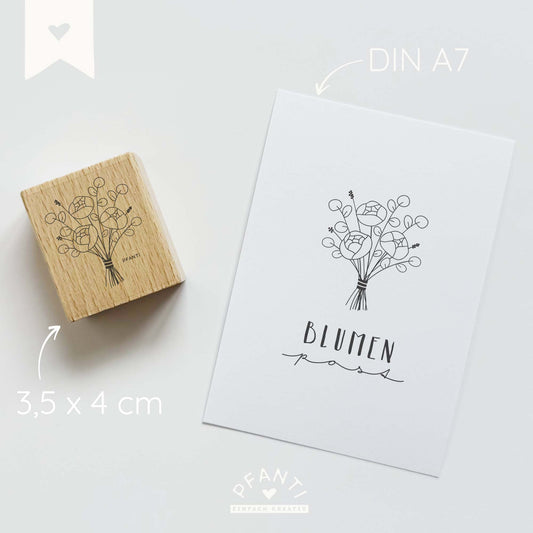 Stempel Sommerstrauß mit Pfingstrosen
