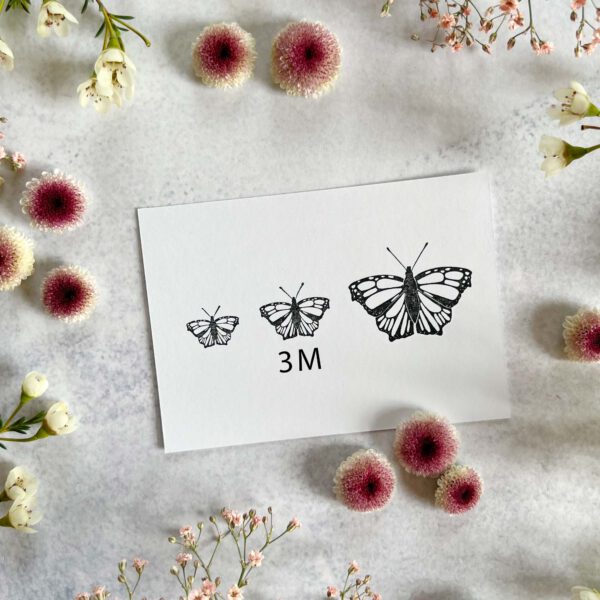 Schmetterlingsstempel in verschiedenen Ausführungen und Größen
