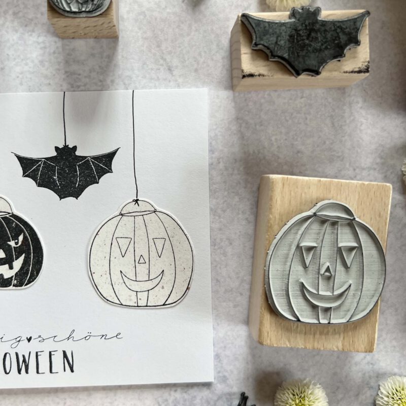 Stempel Laterne Halloween Kürbis 2