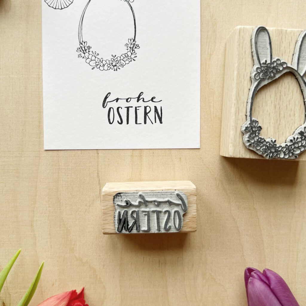 Stempel frohe Ostern - Osterstempel für Karten, Deko & DIY | mehrere Varianten - frohe Ostern 5 