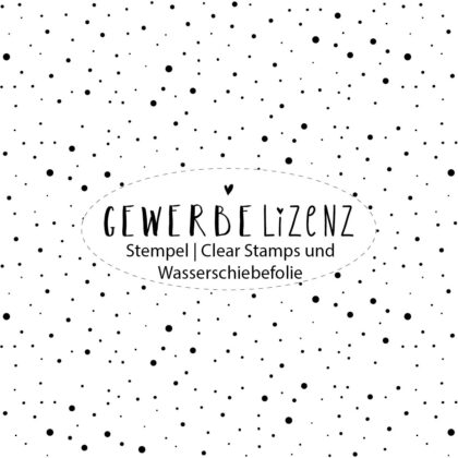 Gewerbelizenz Stempel Clear Stampe und Wasserschiebefolie