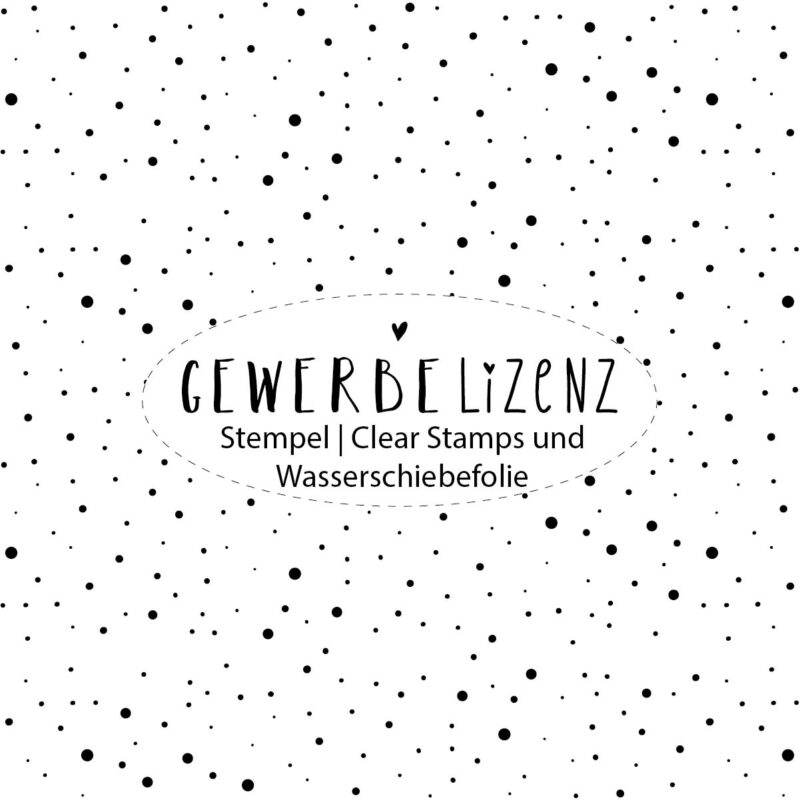 Gewerbelizenz Stempel Clear Stampe und Wasserschiebefolie