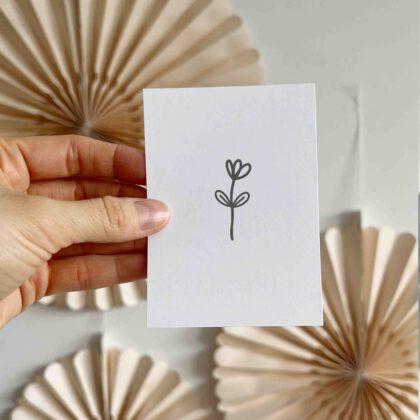 Stempel Blume 1 M - perfekt für DIY-Karten, Geschenkanhänger und Geschenkverpackungen für viele Anlässe